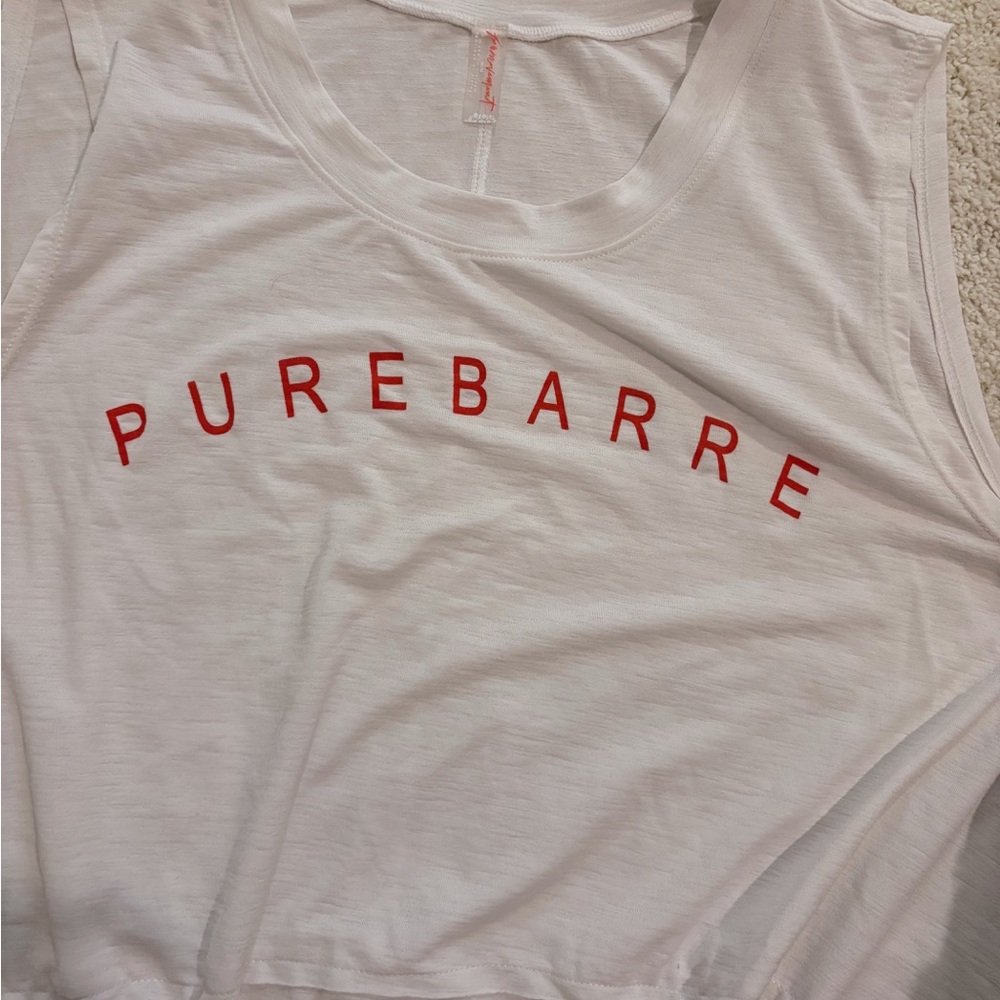 Free People Pure Barre White Sleeveless Flowy Tank Top Medium - Picture 2 of 3